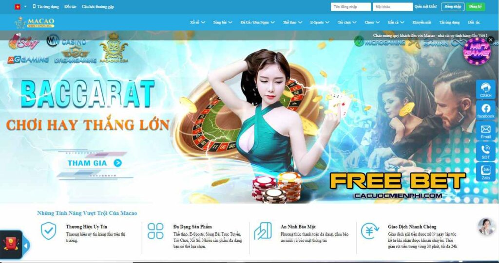 Giao diện cá cược trên máy tính để bàn của trang web B52 - B52